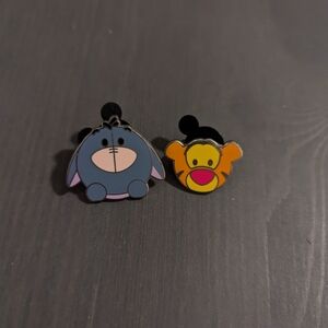 Disney Pins Bundle- Tigger Face And Eoyore Round Pillow Character